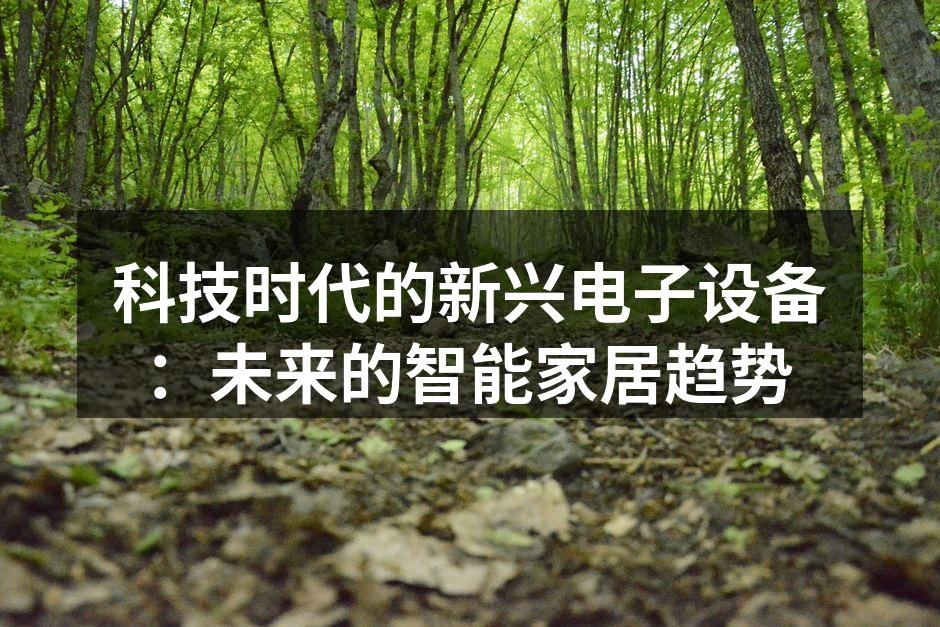 科技时代的新兴电子设备：未来的智能家居趋势